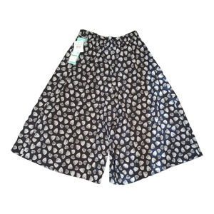 Leslie Fay Petite Sportswear Vintage Sz 10 Wide Leg Flare Capri Seashell Rayon